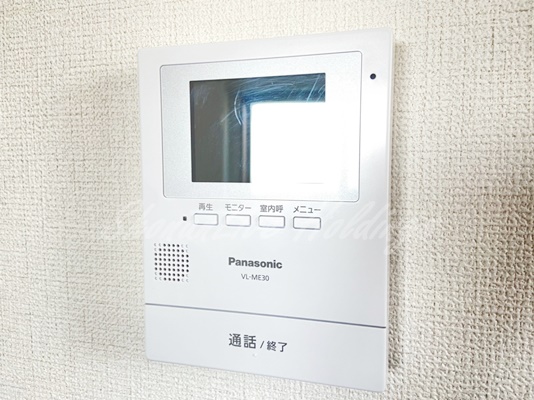 セキュリティ　訪問者の顔が確認できるモニターホン付き