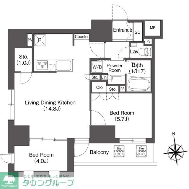ミリアレジデンス蔵前の間取り写真