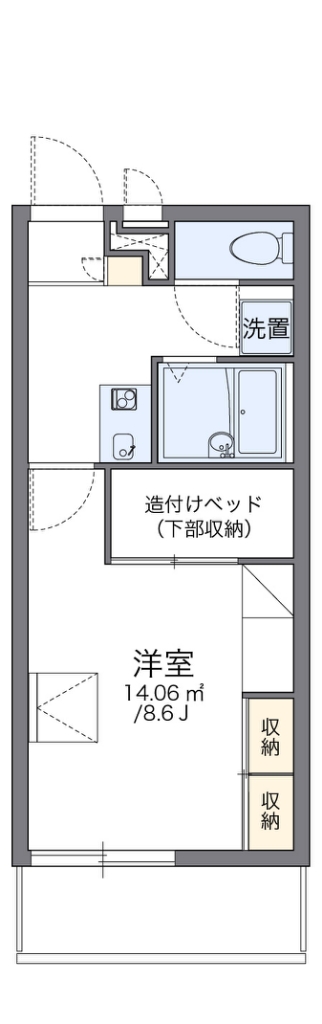 レオパレス蕉治の間取り写真