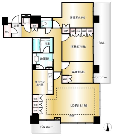 BELISTAタワー東戸塚の間取り写真