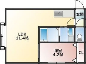 札幌市電 西線６条駅 徒歩7分 3階建 築36年の間取り写真