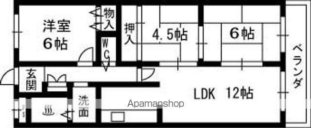 ＪＲ東海道本線 高槻駅 バス乗車時間：17分 最寄りバス停で下車 徒歩2分 3階建 築34年の間取り写真