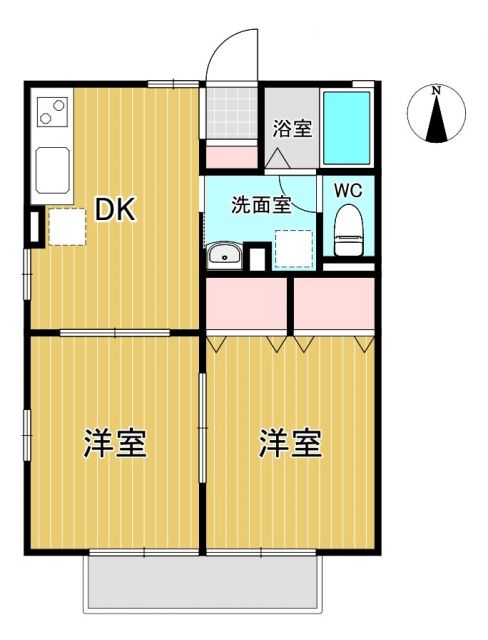 ＪＲ仙石線 陸前赤井駅 徒歩7分 2階建 築23年の間取り写真