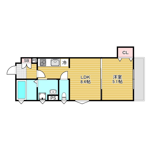 ラモーナ豊南町南の間取り写真