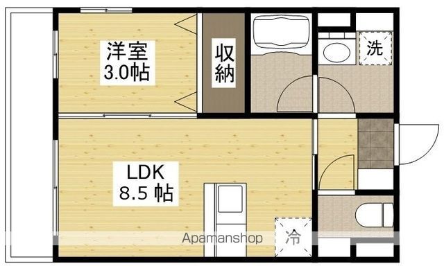 広島電鉄宮島線 東高須駅 徒歩3分 3階建 築10年の間取り写真
