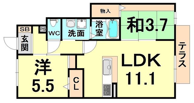 アルモニーアFの間取り写真