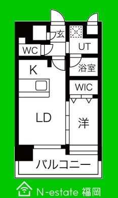 地下鉄空港線 西新駅 徒歩10分 10階建 築6年の間取り写真