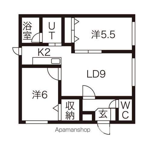 地下鉄東西線 白石駅 徒歩7分 4階建 築18年の間取り写真