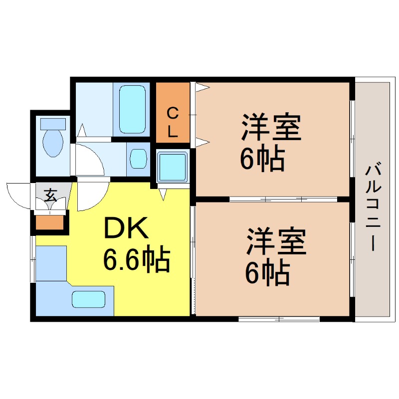 地下鉄東山線 池下駅 徒歩10分 3階建 築41年の間取り写真