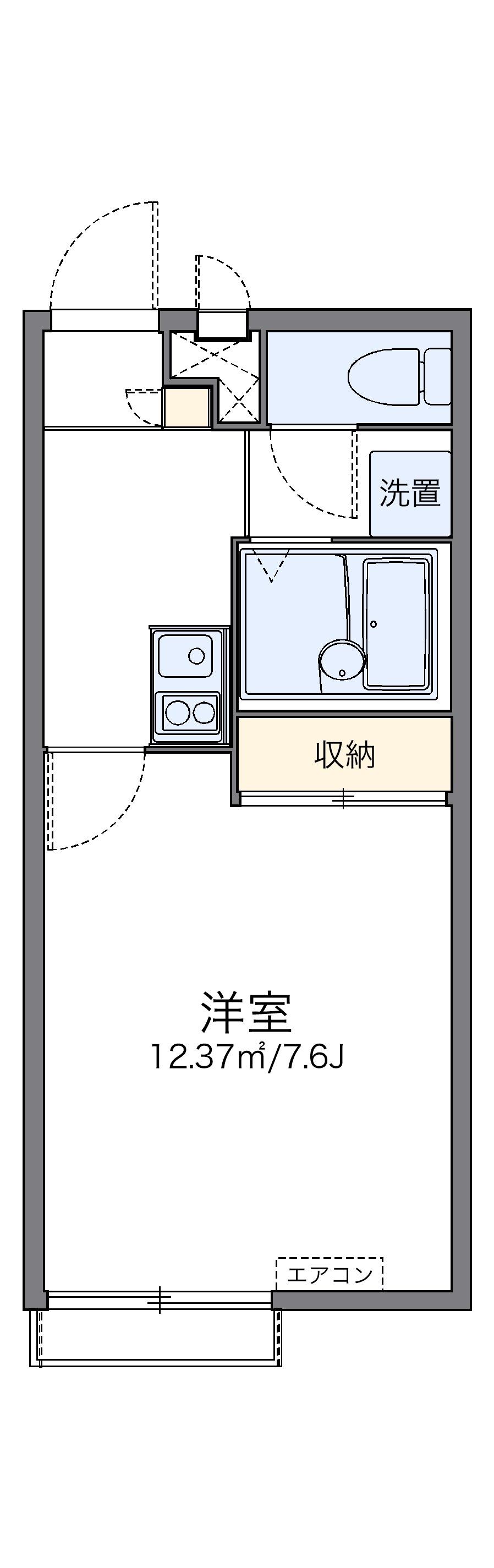 レオパレスランド諸岡の間取り写真