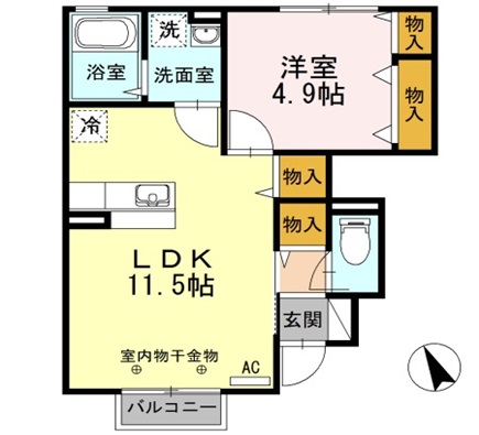 ＪＲ奥羽本線 上飯島駅 徒歩17分 2階建 築12年の間取り写真