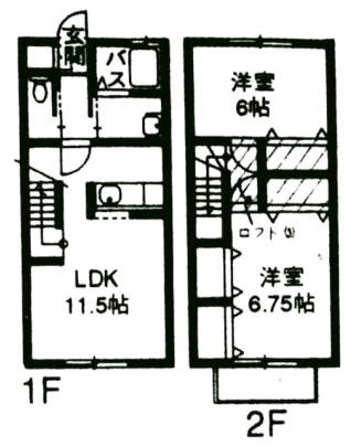 新潟県新潟市江南区天野３（一戸建）の賃貸物件の間取り