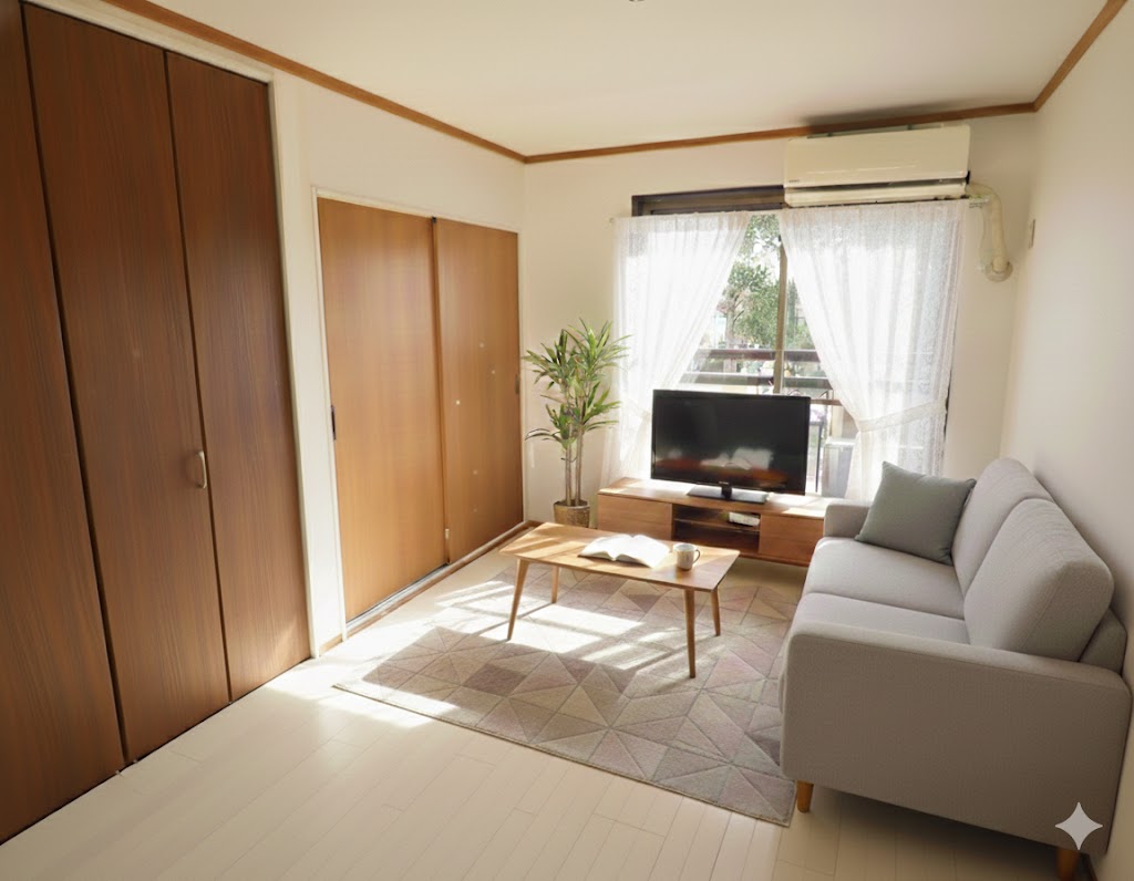 居室・リビング　家具備品はCGによるイメージで、実際の物件には含まれません。