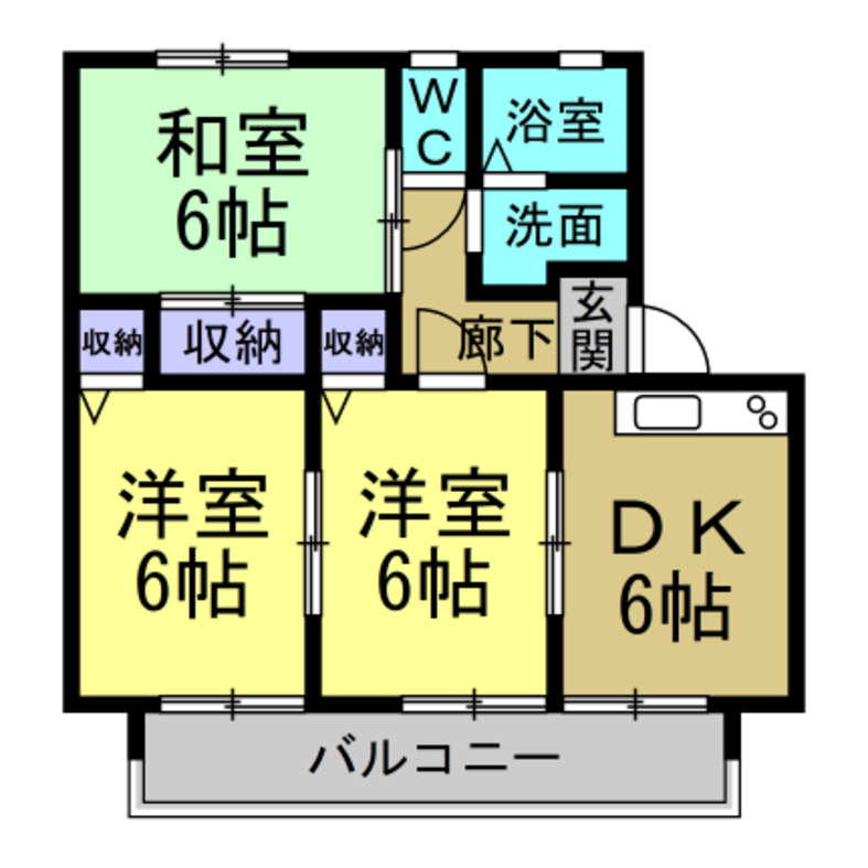 グリーンパークSANO A棟の間取り