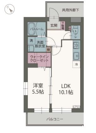 静岡県静岡市駿河区中島（マンション）の賃貸物件の間取り