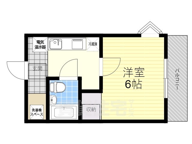 京都市伏見区東大手町のマンションの間取り