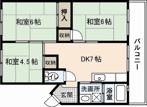 廿日市市佐方のマンションの間取り