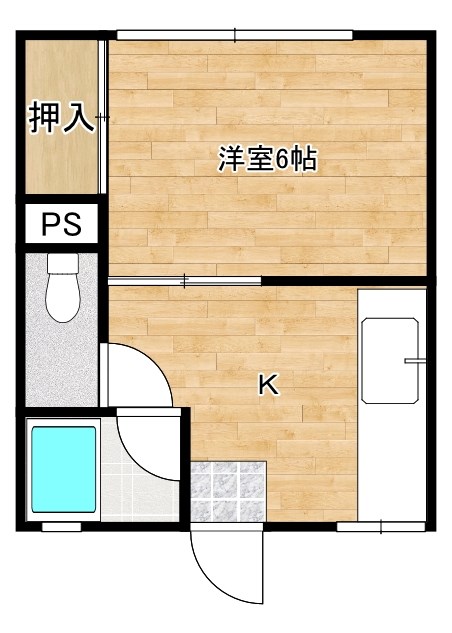 コーポ奥名Ｂ棟の間取り