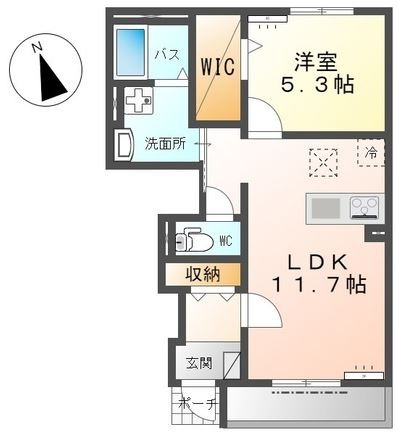 倉敷市片島町のマンションの間取り