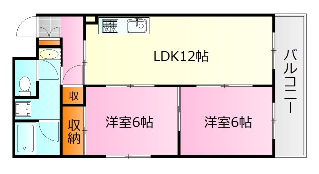 K1ハイム東雲の間取り