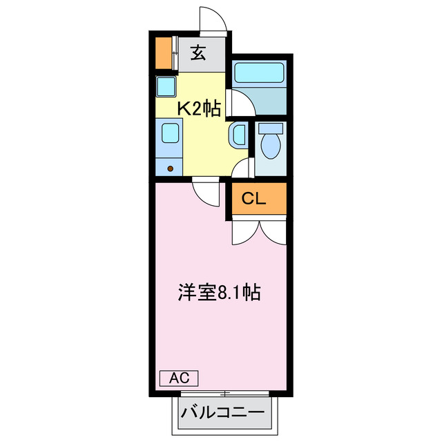 岡崎市庄司田のアパートの間取り