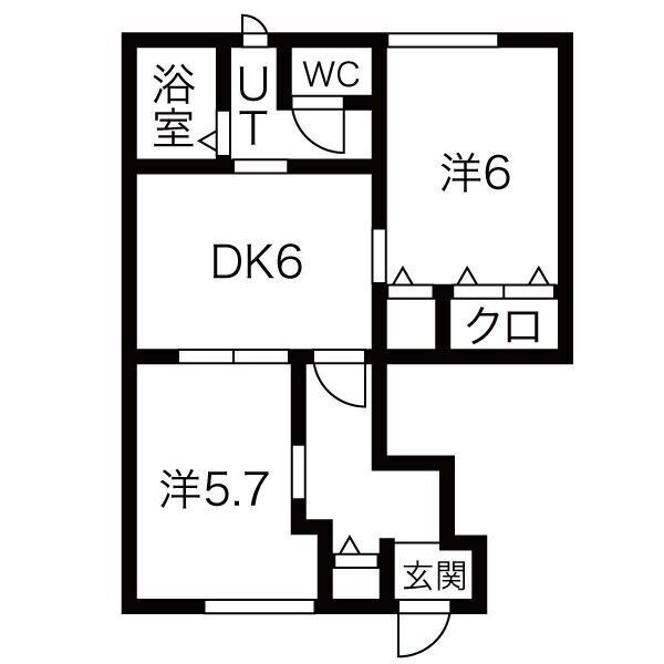 碧南市日進町のアパートの間取り