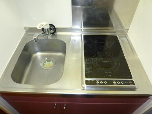 キッチン　2口電気コンロ