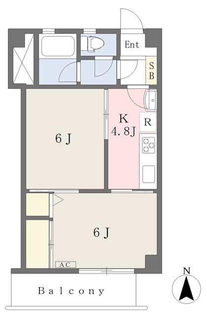 松山市永代町のマンションの間取り