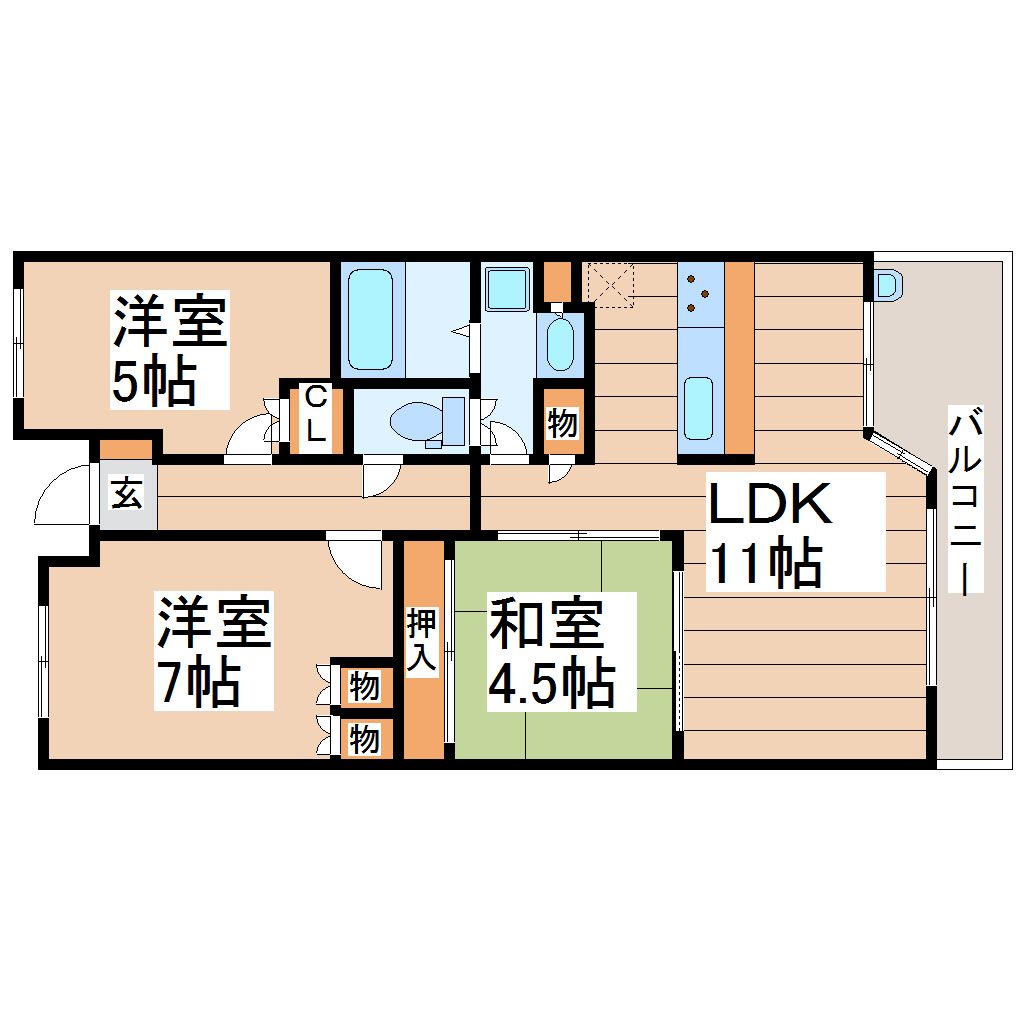 ナイスサンソレイユ小鶴新田の間取り