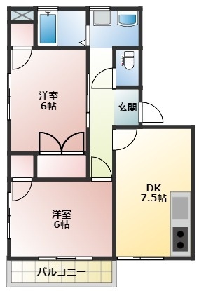 ミーテルーチェ下垂木の間取り