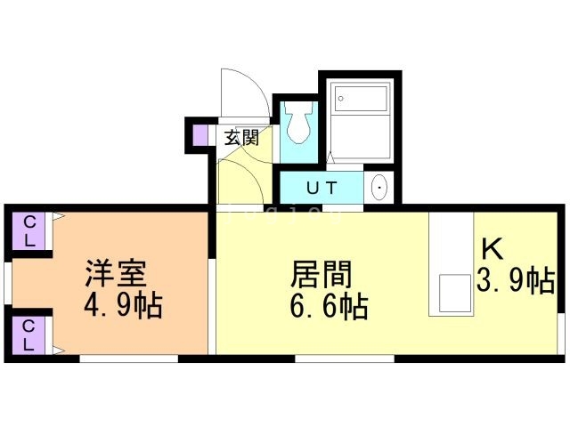 石狩市花川南三条のマンションの間取り