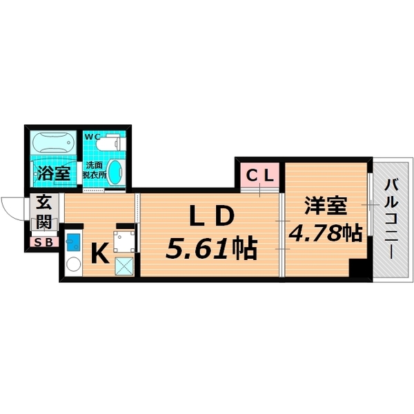 守口市金下町のマンションの間取り