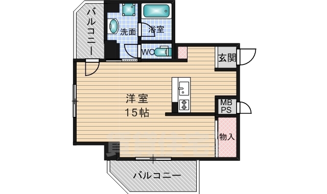 山崎マンション14の間取り