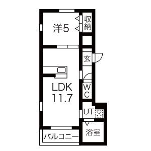 へーベルメゾン六甲道の間取り