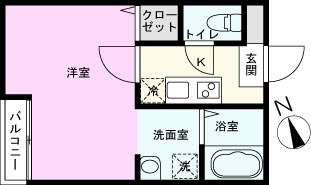 【メゾンプランドール一ノ割の間取り】