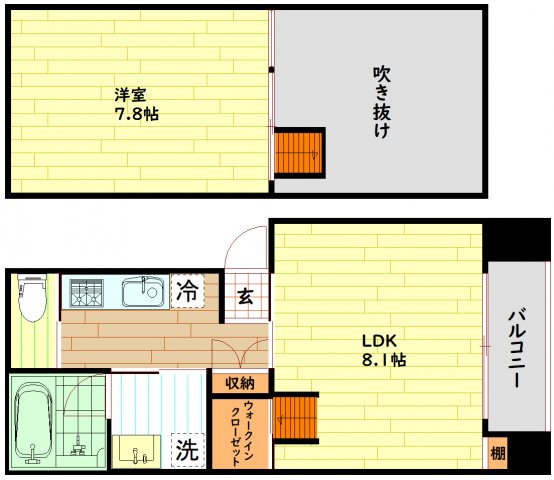 大阪市北区錦町のマンションの間取り