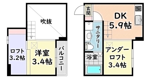 名古屋市南区本地通のアパートの間取り