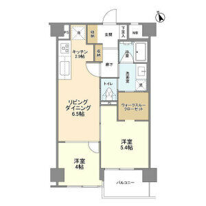 大田区仲六郷のマンションの間取り