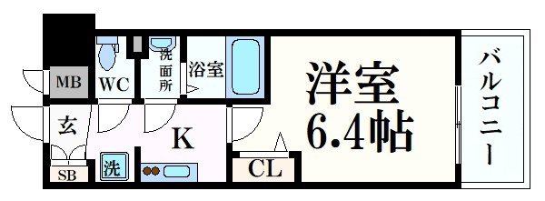 プレサンスOSAKA DOMECITYビーツの間取り