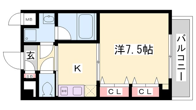 S-FORT神戸小河通の間取り