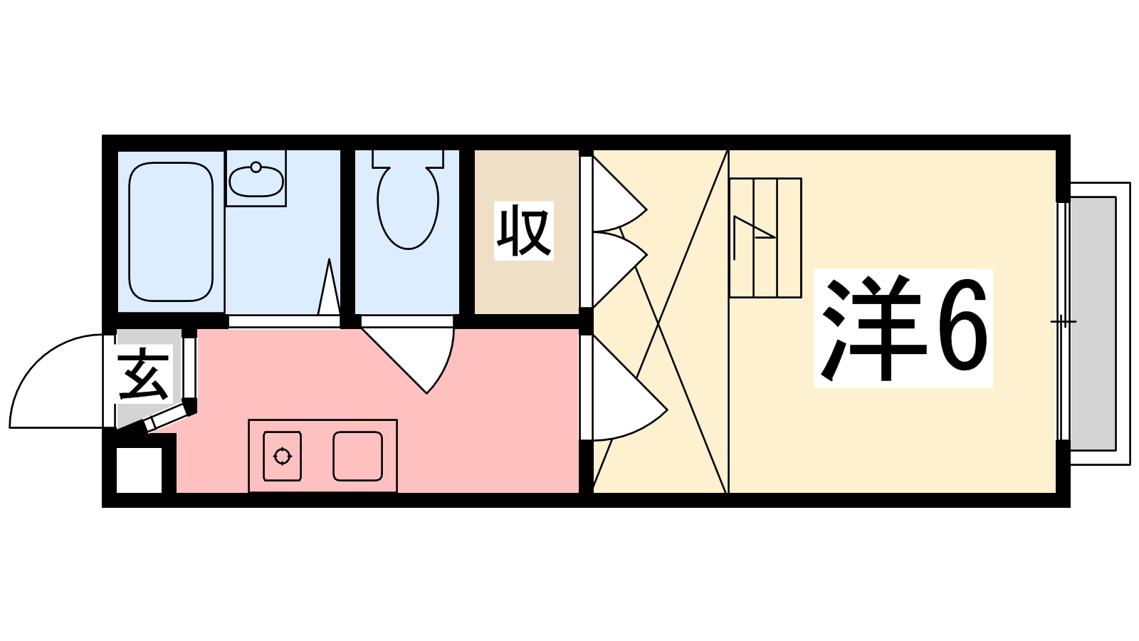 姫路市御立中のアパートの間取り