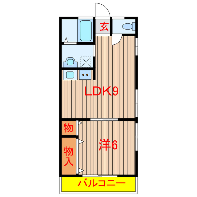 【船橋市薬円台のアパートの間取り】