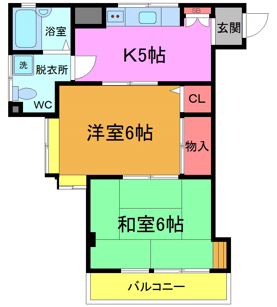 船橋市本中山のマンションの間取り