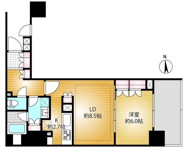 新宿区左門町のマンションの間取り