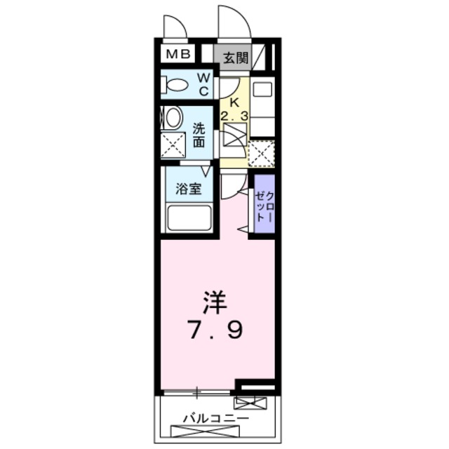 泉佐野市笠松のアパートの間取り