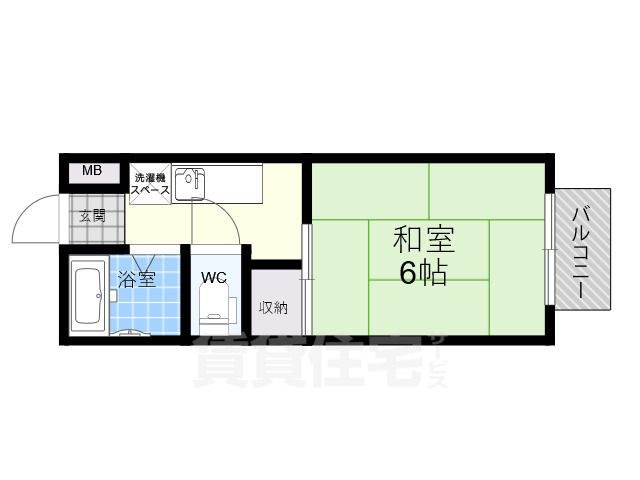 生駒郡三郷町立野南のアパートの間取り