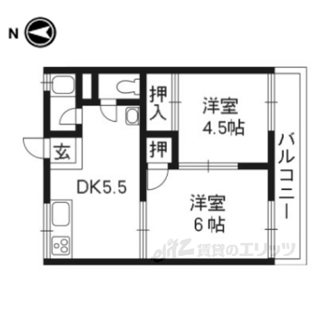 前川ハイツＢ棟の間取り