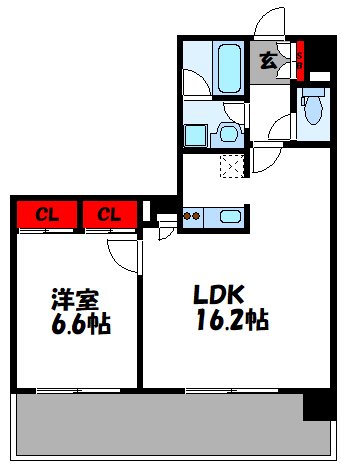 福岡市東区千早のマンションの間取り