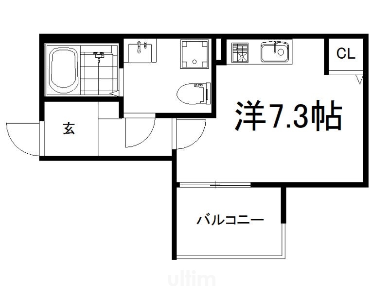 Ｌａｎｅ深草の間取り