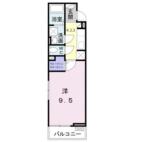 ミルト長浜Ｄ棟の間取り